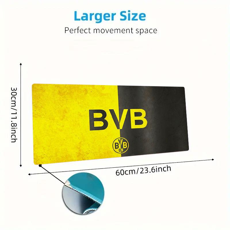 Borussia Large Size Mouse Pad Large Gaming Table Cushion Non-slip Laptop Tablet Big Mousepad XXL Mat Mini PC Playmat With Lock Edge