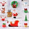 19-Piece Christmas Miniature Figurine Ornament Set: Boots, Wreath, Santa Claus, Bell, and Snowman. Resin Craft Supplies for Potted Plants, Gardening,