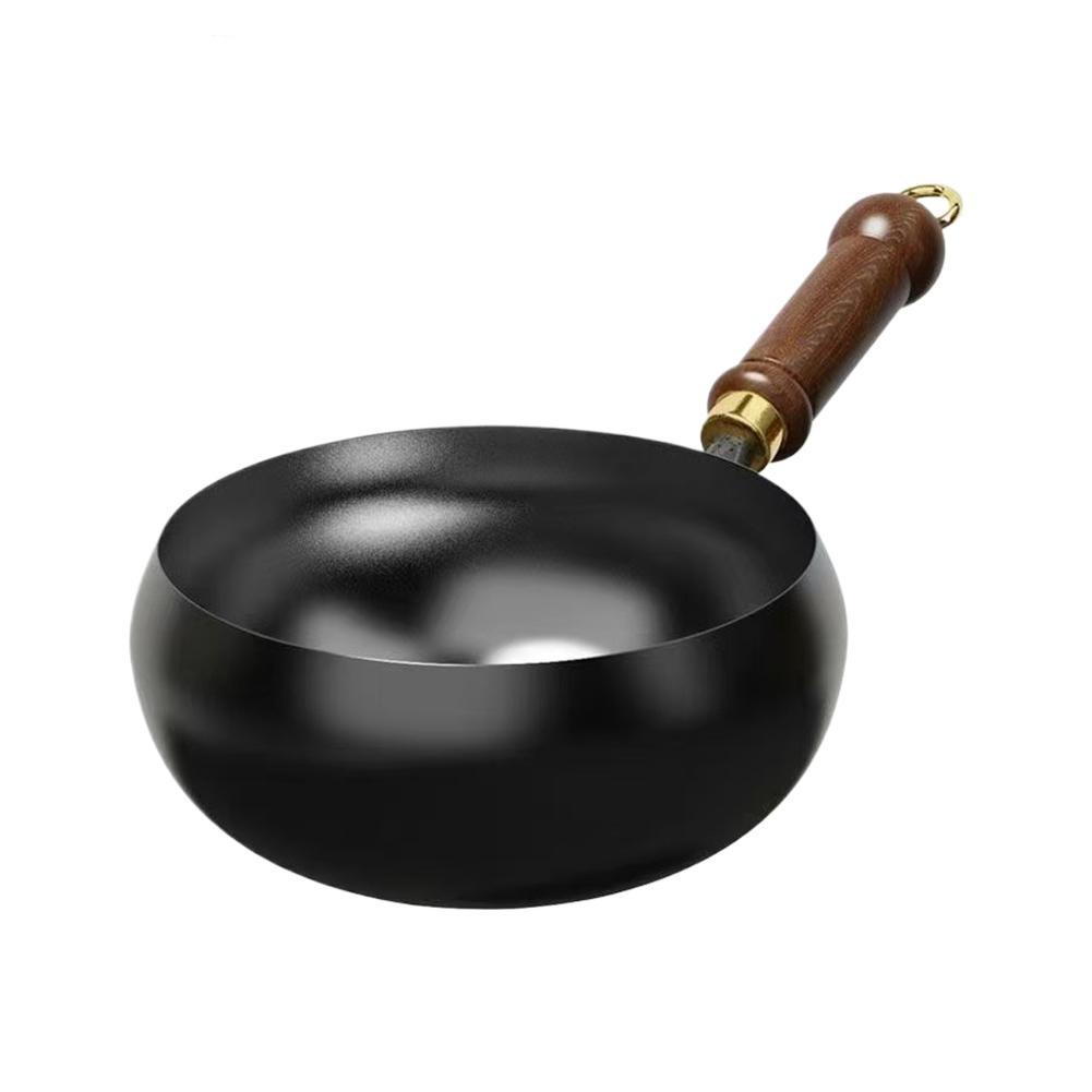 

Nonstick Wok No Coating Gas Boiling Stir Fry Pan for Restaurant Camping Stovetop Flat Bottom Small Frying Pan Cooker Cookware 24cm