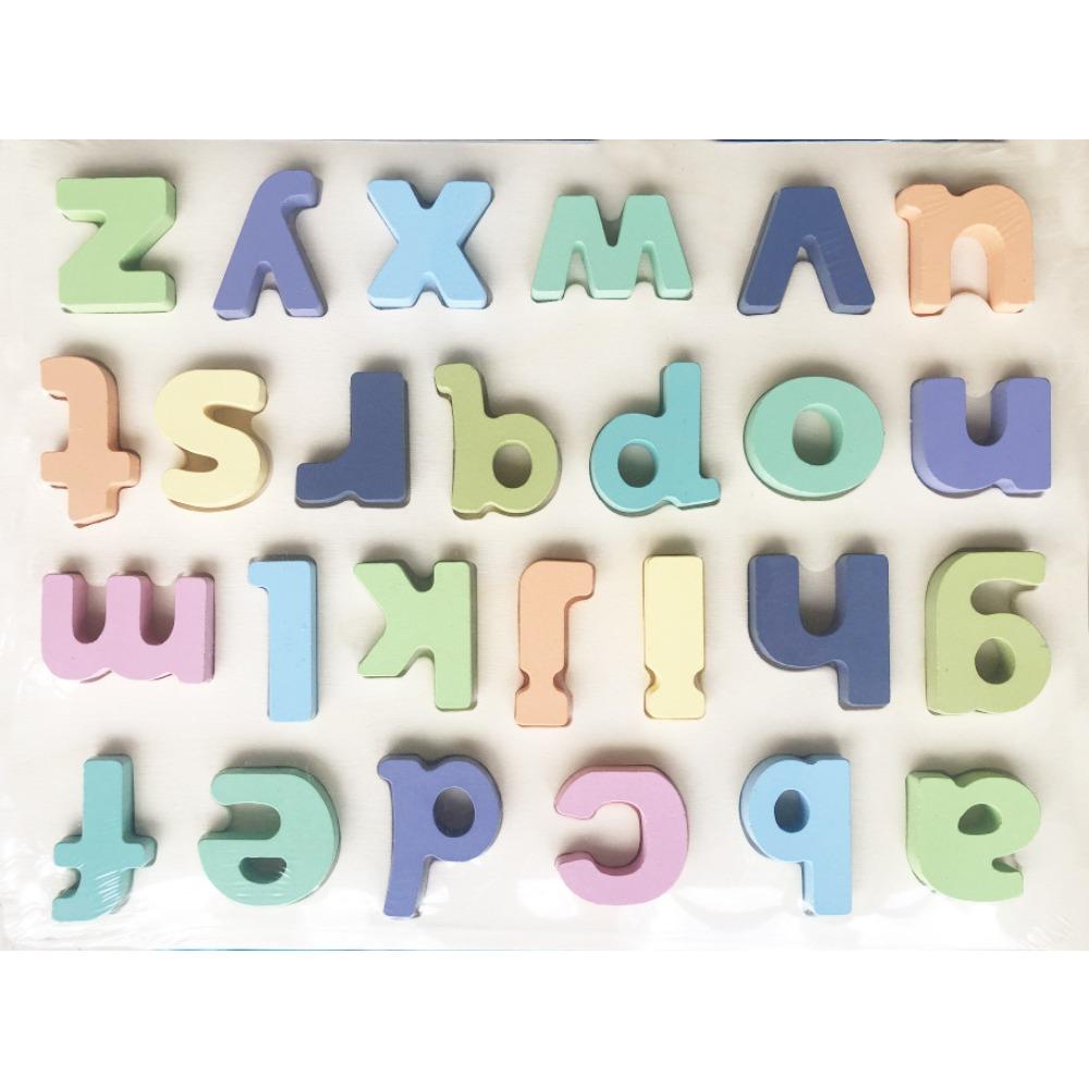 Infant Number Alphabet Animal Cognition Puzzle Early Education Learning Matching Puzzle 1-3-6 Wooden Toy