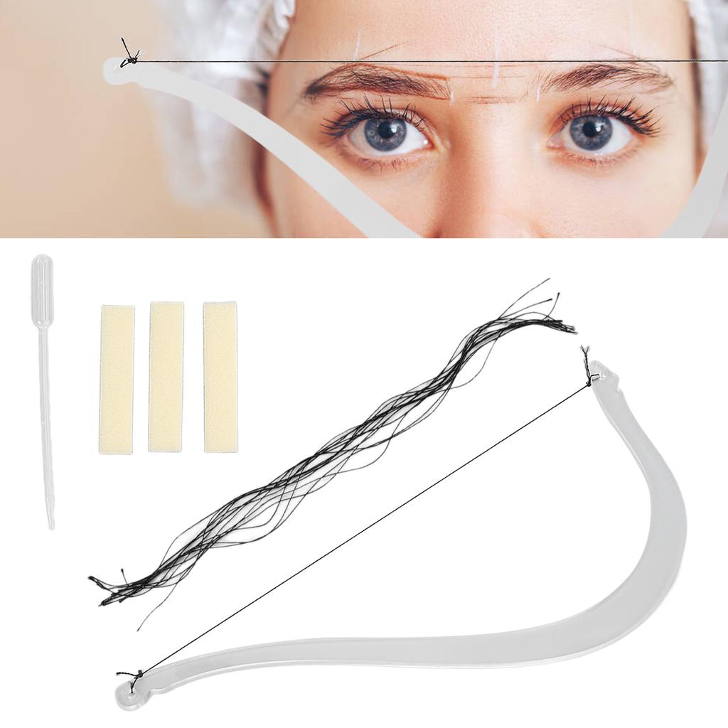 Eyebrow Tattoo Line Marker Ruler Microblading Eyebrow Mapping Positioning Tool with String Ink Dropper