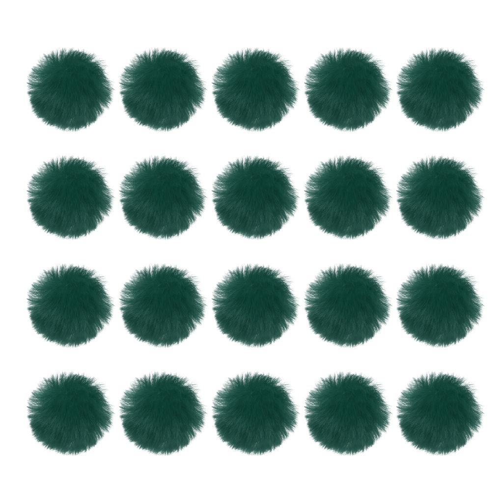 20 Pcs Faux Fur Pom Poms for Hats Fluffy Soft Fur Poms Balls with Elastic Loop for Keychain Knitting Hats DIY Scarves Gloves