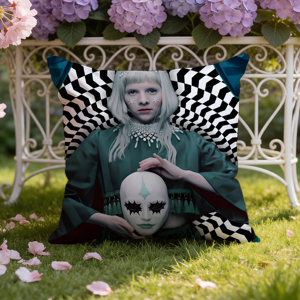 Famous Singer-A-Aurora-Music Cushion Cover Home & Car Dual-Scene Pillow Cover: Reversible for Premium Comfort
