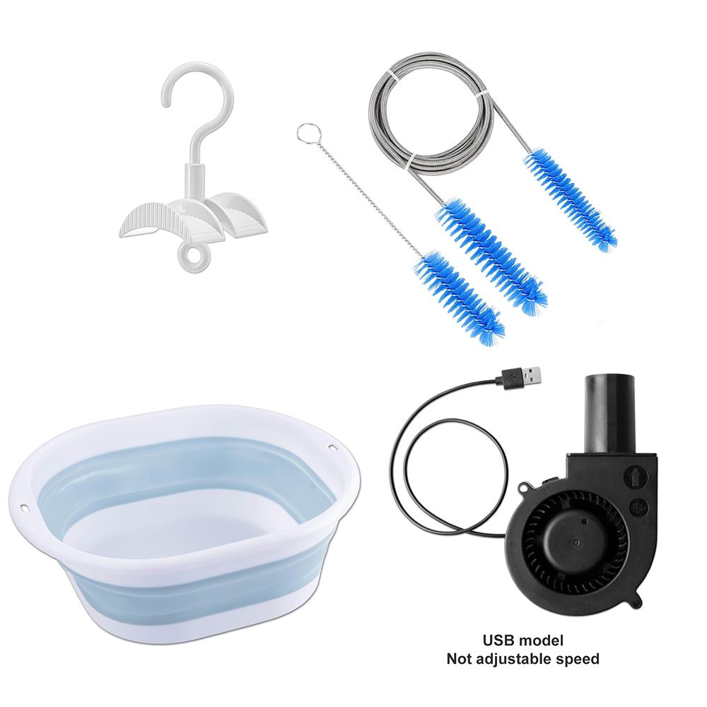 4 Pack CPAP Cleaning Kit for Hose & Mask, with Cpap Hose Dryer, Collapsible Wash Basin & Hose Hanger, Universal Cleaning Brush