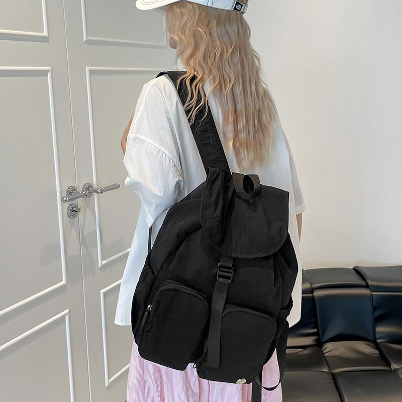 Waterproof Nylon Lightweight Large Capacity Multi-Pocket Backpack Women's Outdoor Travel Backpack