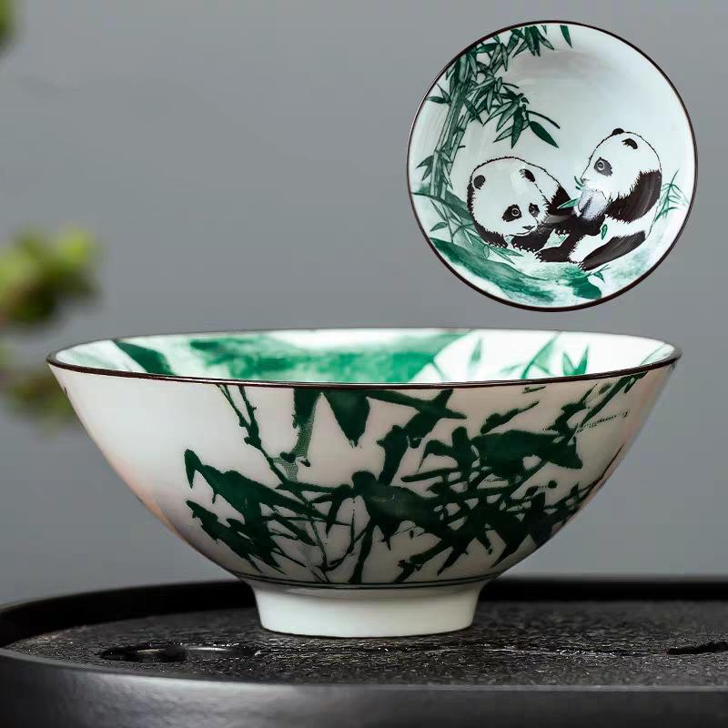 1PCS Blue and White Porcelain Cone Teacup Anti Scaling Hand-Painted Ceramic Tea Bowl Travel Meditation Cup Chinese Tea set 70ml