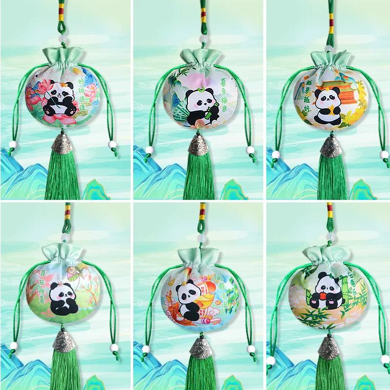 Dragon Boat Festival DIY Handmade Sachet Material Kit New Chinese Style Panda Mugwort Mosquito-Repelling Spice Sachet Finished Hanging Ornament