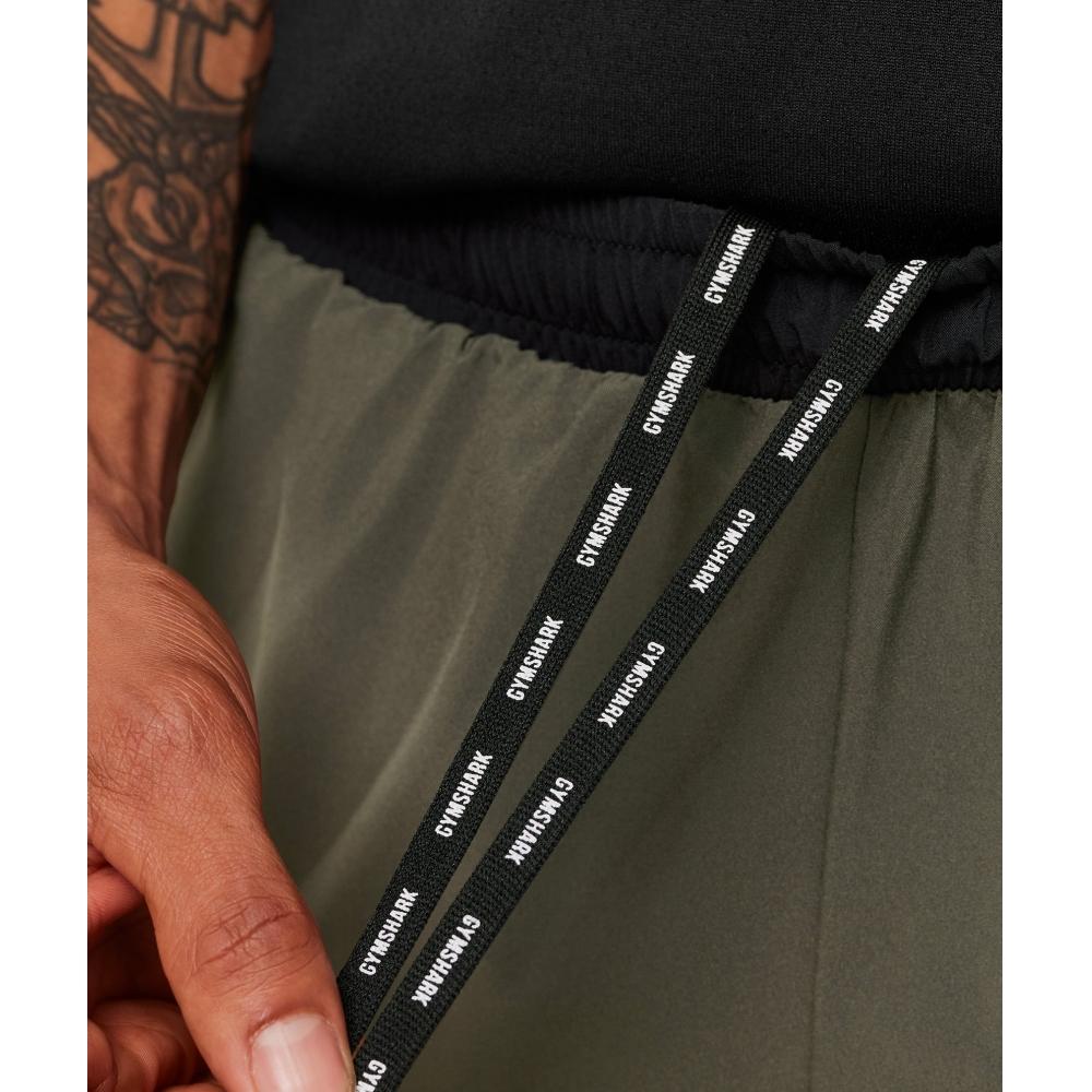 Gymshark Arrival Contrast Shorts Green Black A4c6w Ecj2