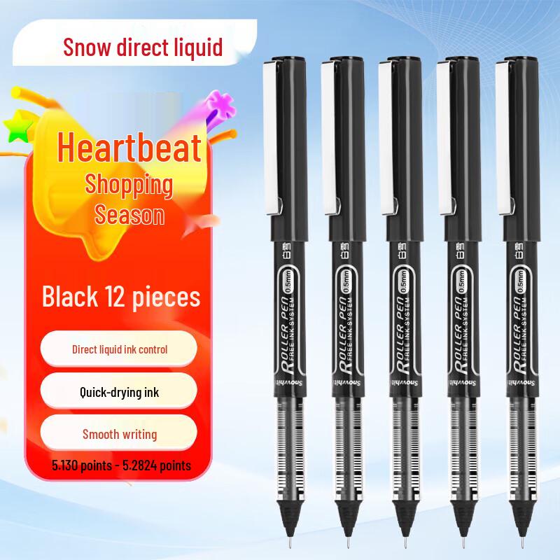Baixue Sheng 0.5mm Quick-Drying Black Gel Pen