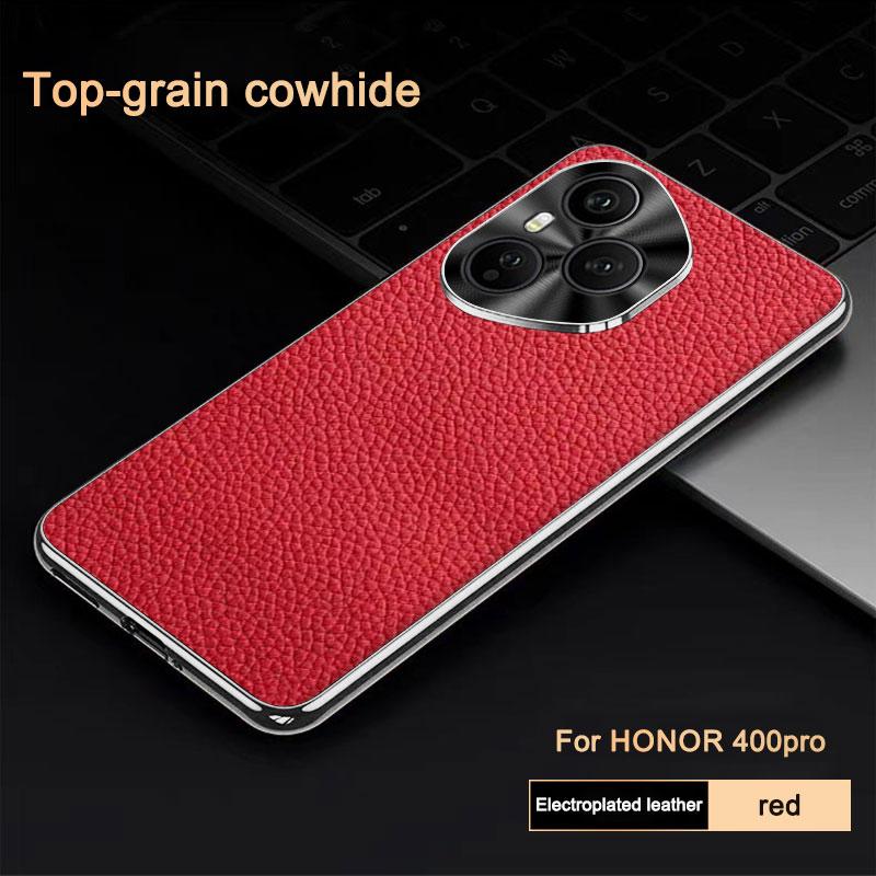 For Huawei Honor 400 Pro Case Luxury Lichee Leather Skin Protective Back Cover Case For Honor 400 400Pro Global Version Shell