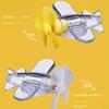 LED Light Wind Power Generation Airplane Helmet Decorative Airplane  Electric Vehicle Motorcycles