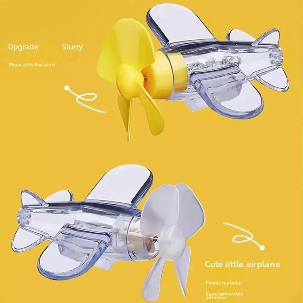 LED Light Wind Power Generation Airplane Helmet Decorative Airplane  Electric Vehicle Motorcycles