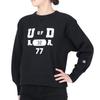 Champion Long Sleeve Crew Neck Cotton USA Graphic Reverse Size M Women's Sweatshirt, 11.5oz Print, Weave®, Black, (CW-Y002)