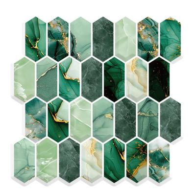 Self-adhesive 3D Wall Tile PVC Waterproof Wall Sticker Fish Scale Mold Resistant Kitchen Backsplash For Kitchen Bathroom