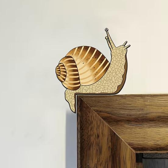 1 Pair Wooden Snail Door Topper Vintage Snail Shape Door Corner