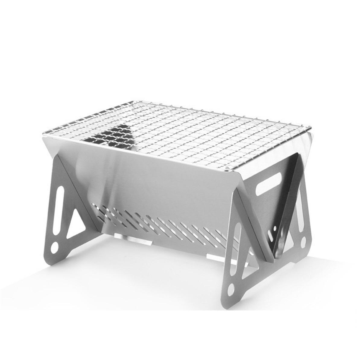 Компактный дизайн Мангал Угольный гриль Складной походный гриль 21x15x12.2cm