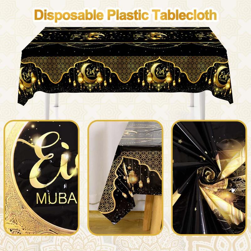 Eid Mubarak Tablecloth Ramadan Decoration 2026 for Home Islamic Muslim Party Eid Al Adha Gifts Ramadan Kareem Happy Eid Al Fitr