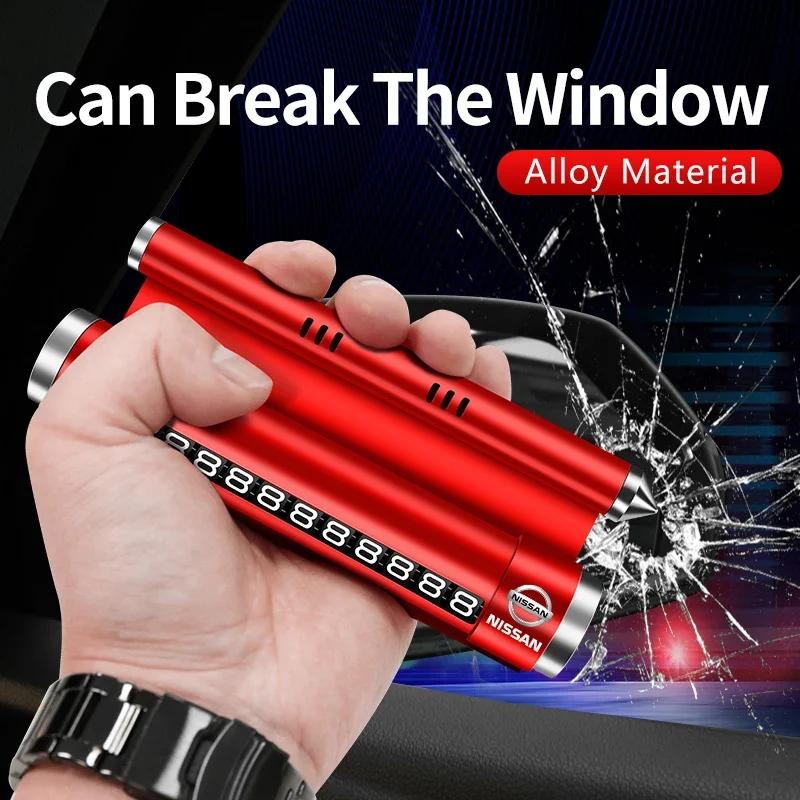 Car Temporary Parking Card Rotate Phone Number Plate Aluminum Stickers For Nissan X-trail Almera Qashqai Tiida Auto Accessories