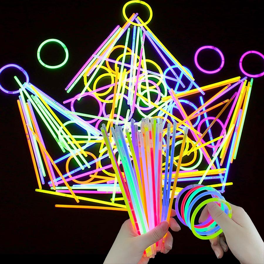 10/30/50/100pcs Plastic Glow Stick Atmosphere Creating Tool Glow in the Dark Concert Supplies Emergency Lighting Party Decor XJM