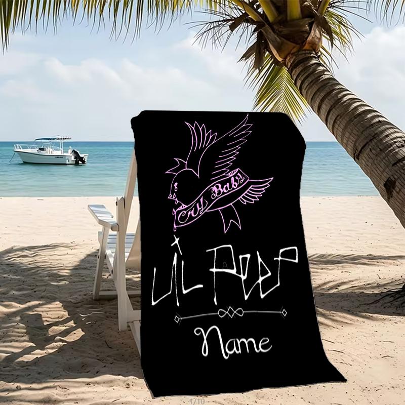 Customizable personalized beach towels Lil Peep themed designs.Suitable for the beach, yoga, sports;ideal as beach accessories