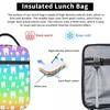 Rainbow Tooth Pattern Resuable Lunch Boxes Waterproof Teeth Cooler Thermal Food Insulated Lunch Bag Kids School Children