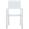 Chaise de jardin - VIDAXL - 4 pcs - Blanc - PEHD - Aspect bois massif - Durable