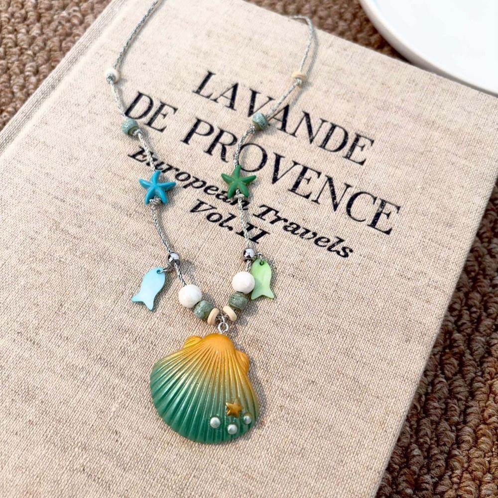 Bohemian Starfish Shell Necklace Beach Surfer Summer Clavicle Chain Summer Starfish Choker  Gift