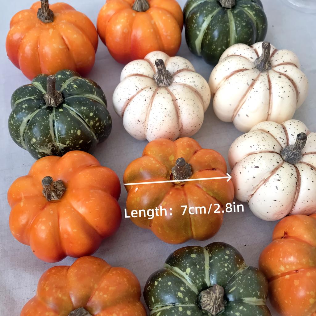 9pcs Autumn simulation pumpkin, DIY decoration, autumn harvest festival decoration, Halloween decoration, party decoration