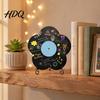 Flower Vinyl Record Diy Ornament DIY Custom Board with Creative Ornament Display Stand Design Personalized Birthday Anniversary Message Board Sign