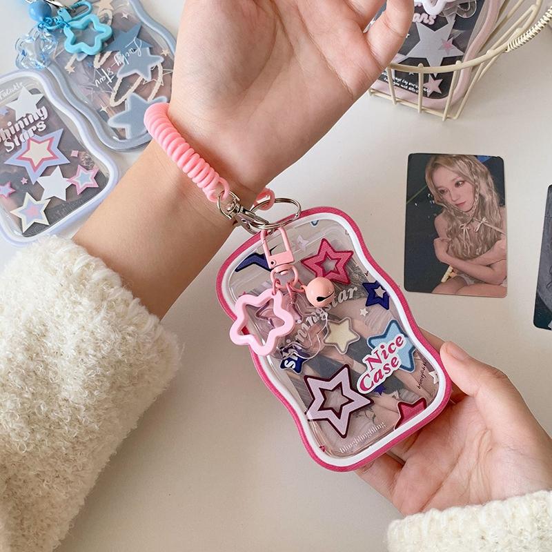 K-Pop DIY Fotoalben Fotokartenhülle Fotokartenschutzhülle Karten Fotoalbum Tasche Anhänger Schlüsselanhänger Hülle Zubehör