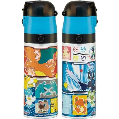 Skater Children's Stainless Steel Water Bottle Direct Drinking 470ml Pokemon 24 Pocket Monsters Child-friendly Lightweight Type Cold Storage Water Bot