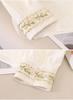 Elegant Chinese Beaded Embroidery Jacquard Long Sleeve Top for Spring/Autumn