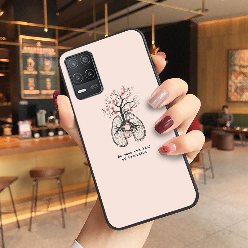 Art Flower Word Quotes Phone Case for OPPO Realme GT 2 Pro X2 Pro XT C25S 8 7 6 Pro 6i GT Master C3 C21 C21Y C11 X3 SuperZoom