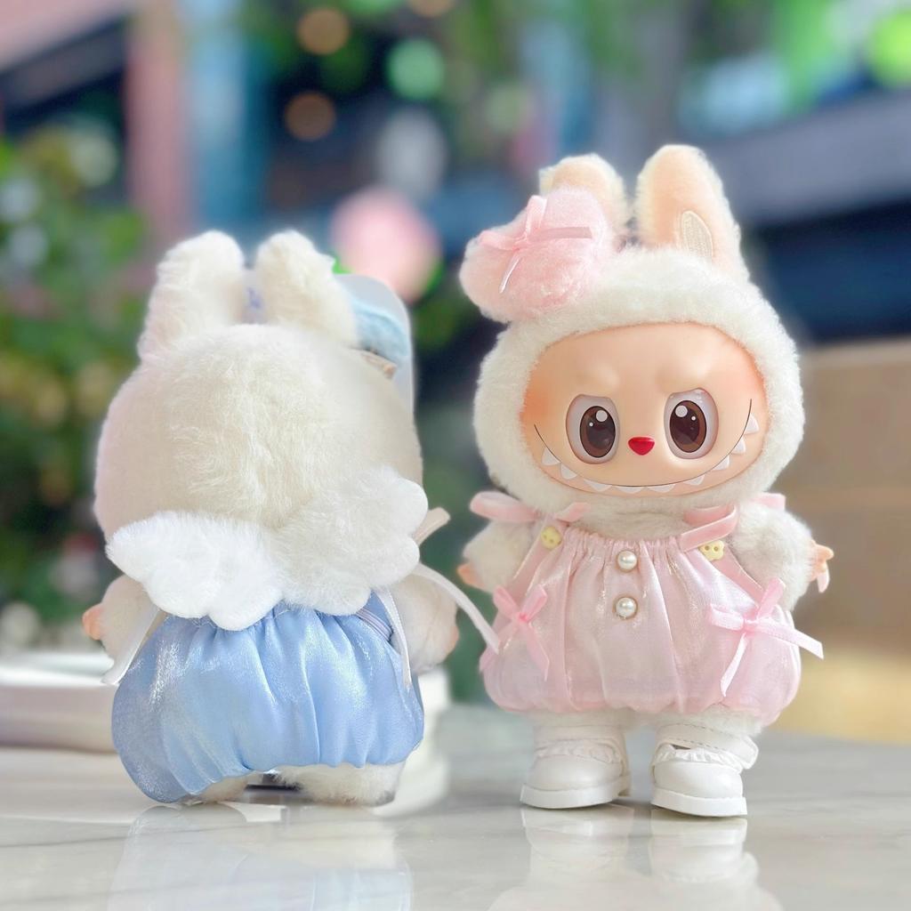 Labubu Baby Dress 15/17cm Labubu Angel Wings Skirt Replacement Clothes