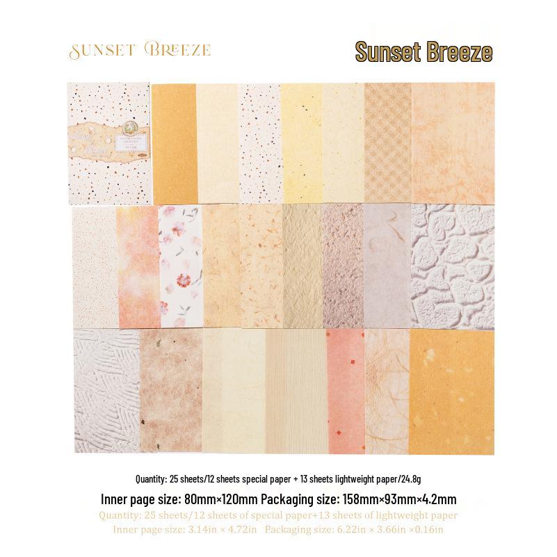 A7 Retro Diary Background Paper: Gentle, Artistic Collage Material