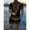 Urbaner Streetwear-Trend Herren Rundhals Kurzarm Shorts-Set, Outdoor Einfach Lässig und Bequem