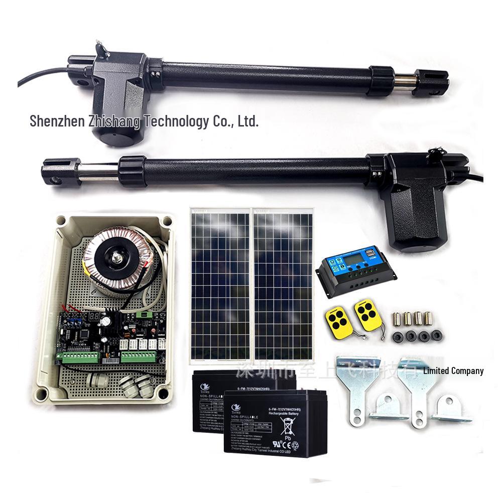 Solar-Powered Smart Swing Gate Opener for Double Residential Courtyard Gates