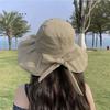 XUEXIMAN New Sun Protection Hat for Women, Summer Black Gel UV-Resistant Bowler Fisherman Hat with Wide Brim for Face And Sun Protectio