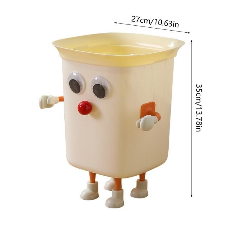 Funny Big Eyes Trash Can Suitable for Home and Office Plastic Trash Can Dustbin Top Sale
