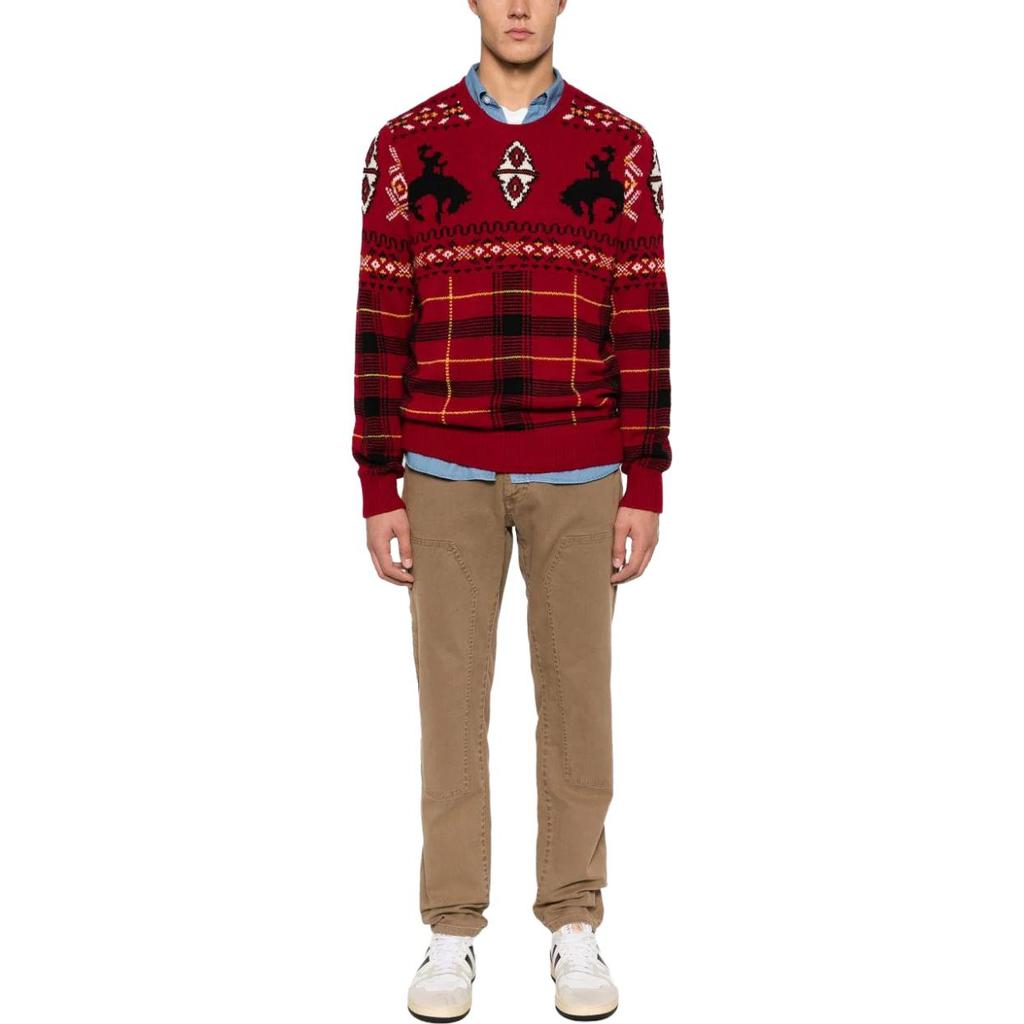 Polo Ralph Lauren Logo Embroidered Loose Sweater Men Sweater 710919622-001