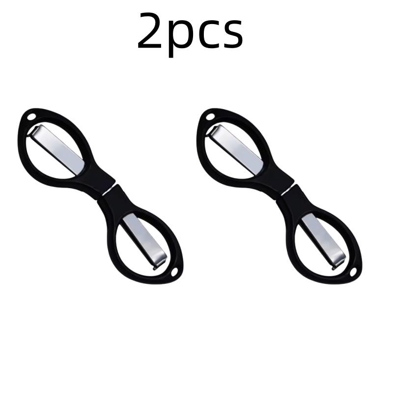 Simple Portable Folding Scissors Solid Color Glasses Shape Paper Cutters Students Handmade DIY Tools School Office Supplies
