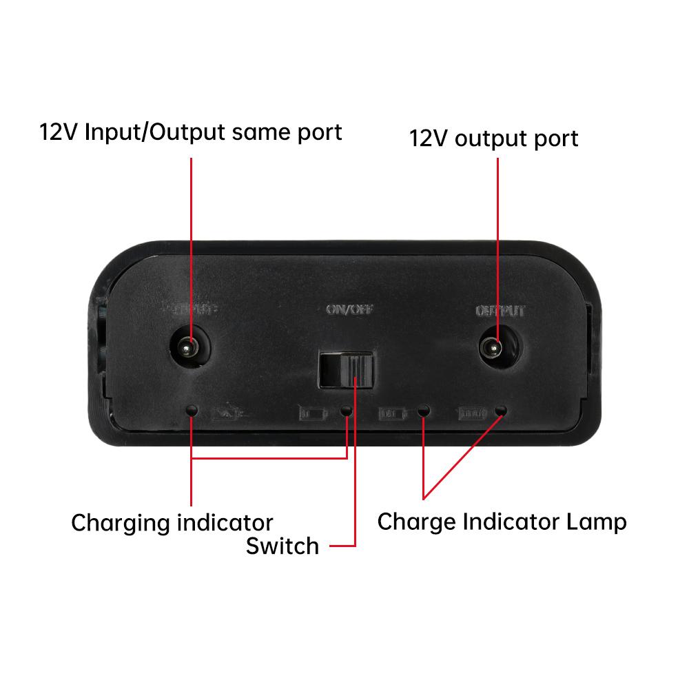 Scatola Portabatterie 3x 18650 DC12V Scatola UPS Power Bank Fai da Te Caricabatterie Adatta per Cellulare Router WiFi Luce LED Ricaricabile