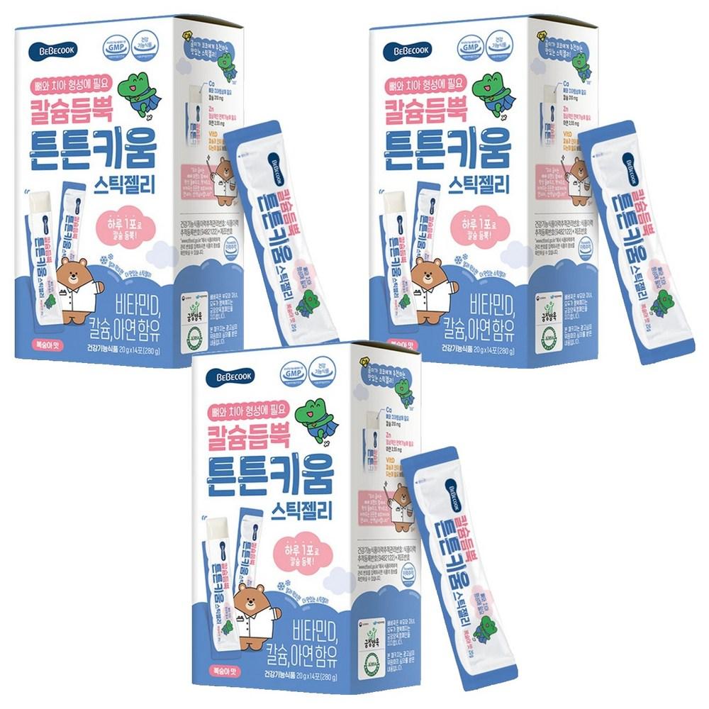 Bebecook Calcium-Rich Strong Growth Stick Jelly 14p 3 Pcs 280g