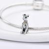 Ciondolo in Argento 925 a Forma di Maiale Cane Gatto Spaventapasseri per Braccialetto Fai da Te Gioiello Raffinato Regalo