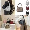 Stylish Quilted Large-capacity Handbag Trendy Geometric Tote For Winter