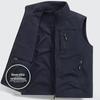 Wasserdichte Fleeceweste für Herren - Beidseitig, Dick, Mehrere Taschen, Outdoor-Gilet