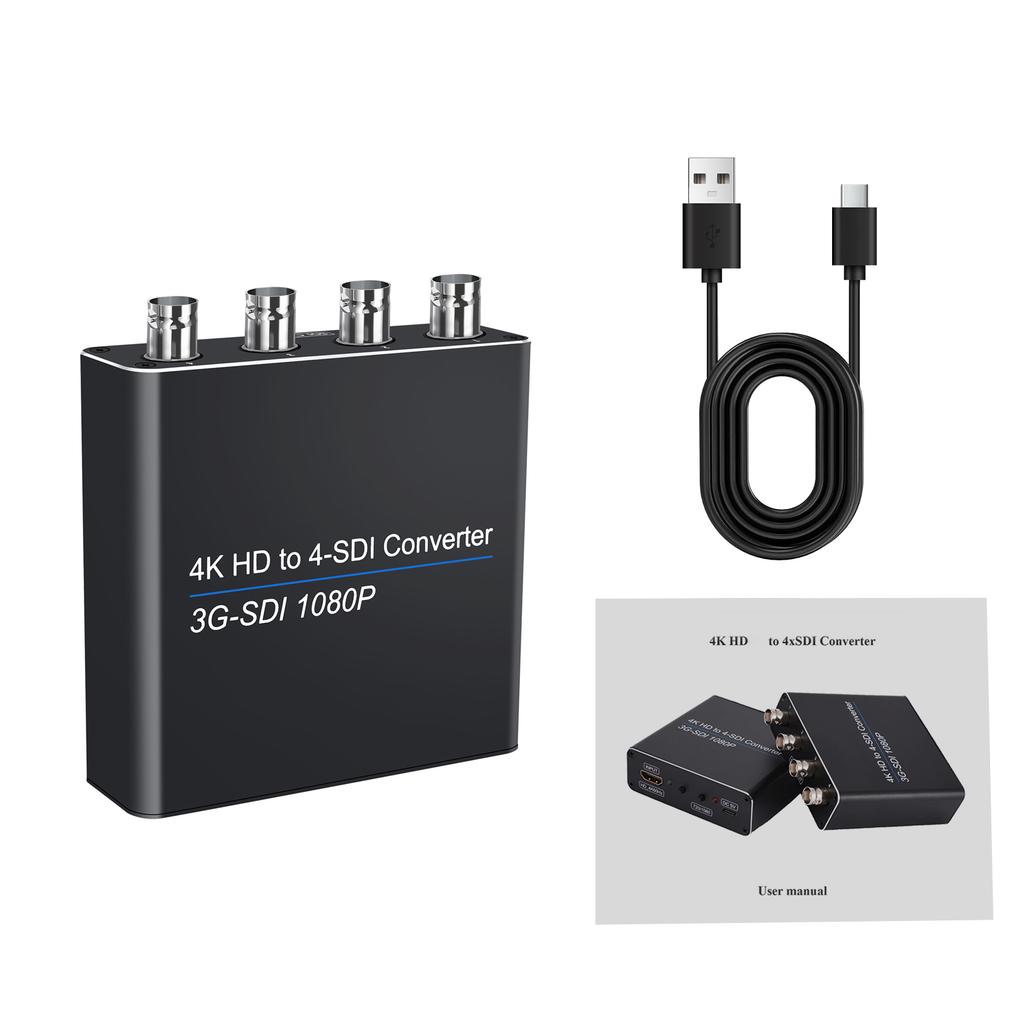 High Definition Multimedia Interface to SDI Converter 4K 1 Input to 4 Outputs for Camera Home Theater