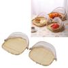 2Pcs Food Serving Tent Basket Fly Skeeter Insect Resistant Bamboo Basket With Dish Mesh Cover