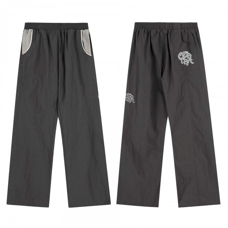 Mertra Mens Straight Leg Pants Casual Streetwear Loose Fit Cotton Trousers Young Adults