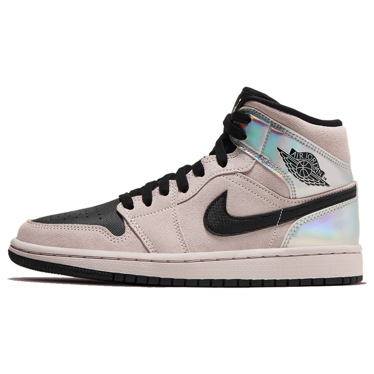 

Женские кроссовки Air Jordan 1 Mid Iridescent Pink Barely-Rose Black BQ6472-602